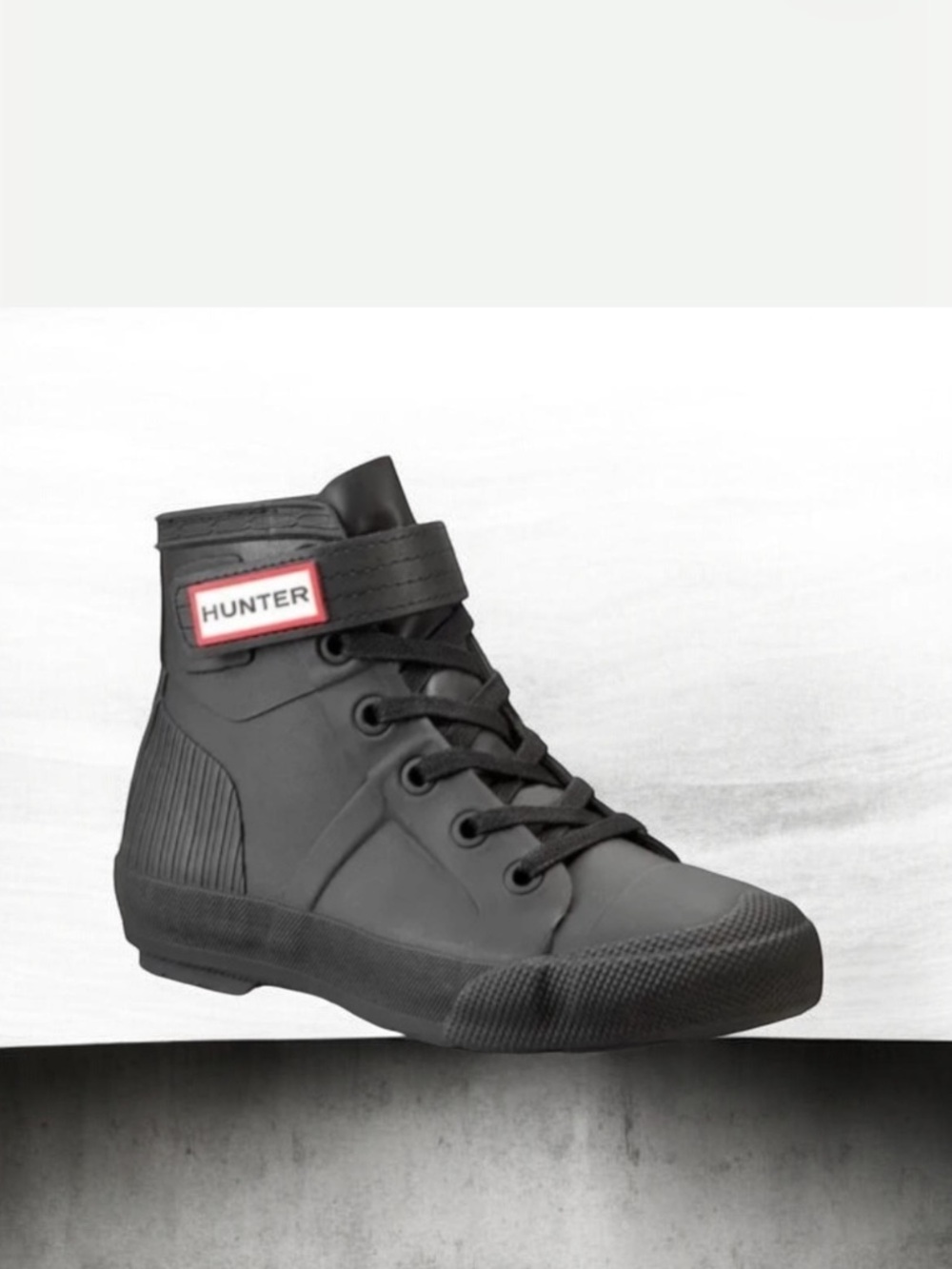 Hunter Black Laced Short Boots Size 5 UK